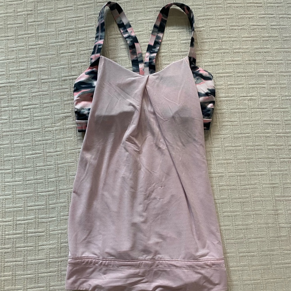 Lululemon camo pink racerback tank.